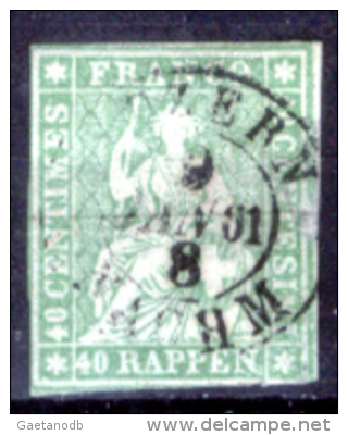 Svizzera-019 - 1854 - Y&T: N. 30 (o) - Privo Di Difetti Occulti. - Used Stamps