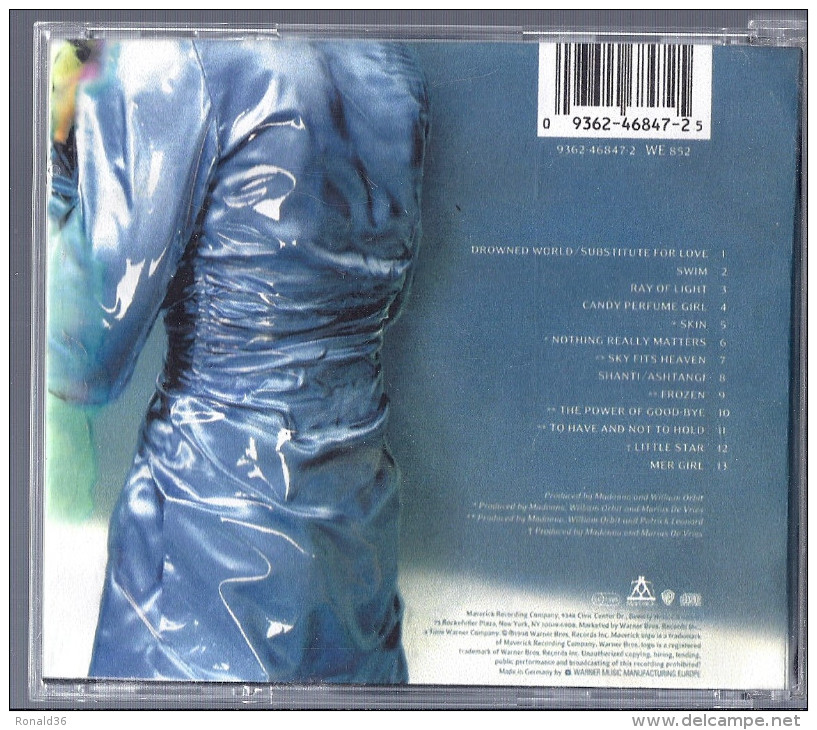 Disque CD MADONNA Ray Of Light Candy Parfume Girl Shanti Ashtange Frozen Mer Girl Little Star The Power Of Good Bye - Sonstige & Ohne Zuordnung