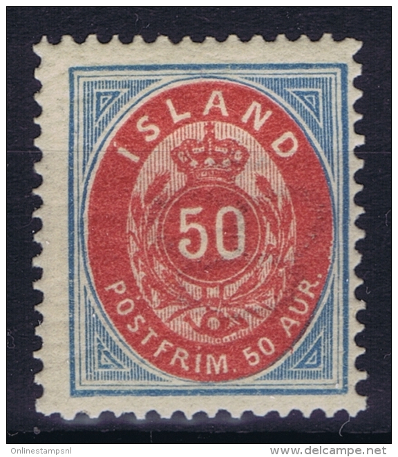 Iceland: 1892 Mi Nr 16 A Perfo 14 : 13,50 MNH/** - Ongebruikt