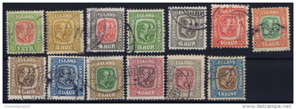 Iceland: 1907 Mi Nr 48 - 60 Used  Part Of Set - Used Stamps