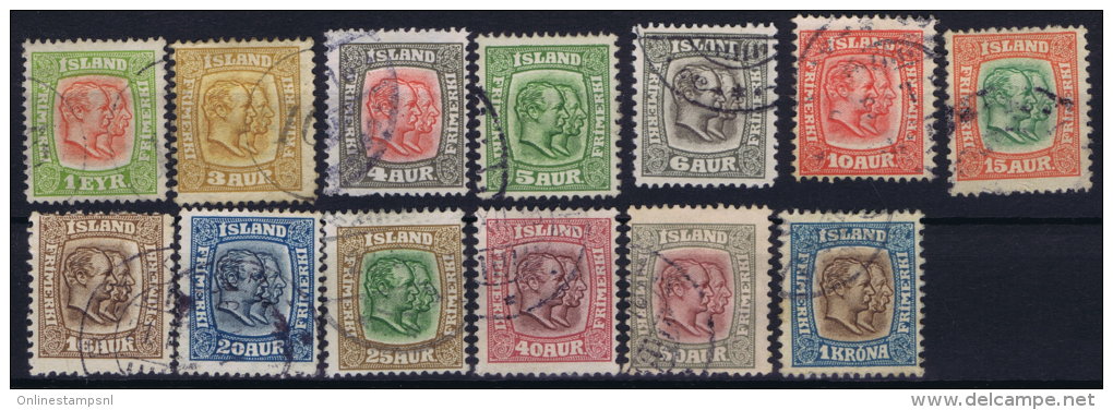 Iceland: 1907 Mi Nr 48 - 60 Used  Part Of Set - Gebruikt