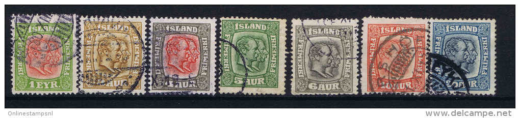 Iceland: 1915 Mi Nr 76 - 82 Used - Usados