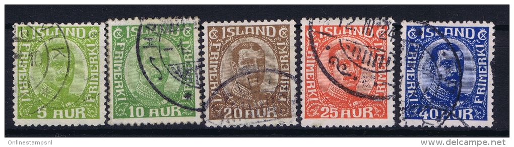 Iceland: 1921 Mi Nr 99 - 103 Used - Usados