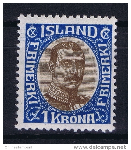 Iceland: 1920 Mi Nr 96  MH/*  Fa 142  Has A Very Light Fold - Nuevos