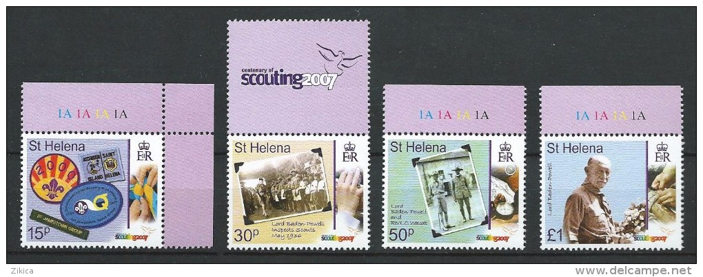 Saint Helena - 2007 - Scouting.Centenary Of Scoutism.MNH - Saint Helena Island