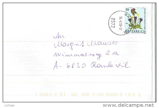 8572 Bärnbach Enzian Edekweiss Almrausch 2010 - Cartas & Documentos