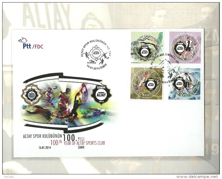 Turkey; 2014 100th Year Of Altay Sports Club, Special Portfolio - Unused Stamps