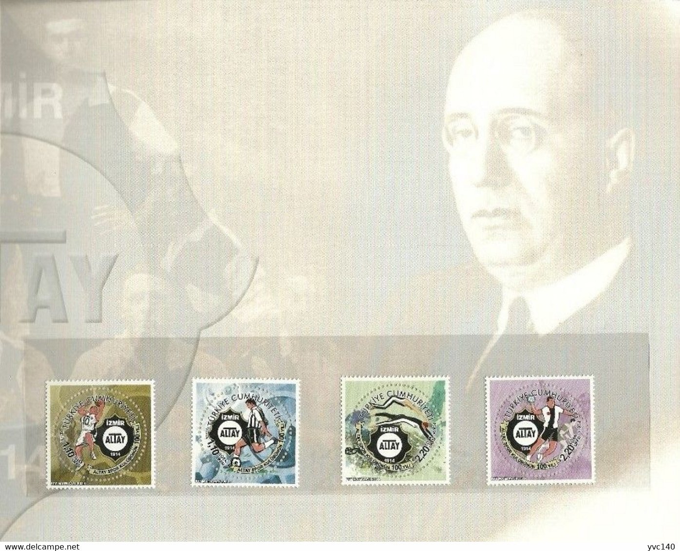 Turkey; 2014 100th Year Of Altay Sports Club, Special Portfolio - Unused Stamps