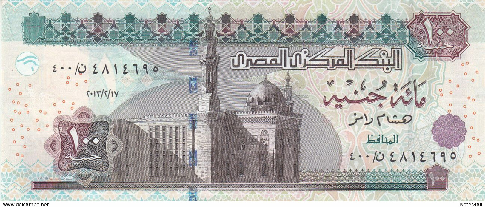 EGYPT 100 EGP POUNDS 2013 P-67j SIG/ RAMEZ #23 UNC REPLACEMENT 400 - Egypt