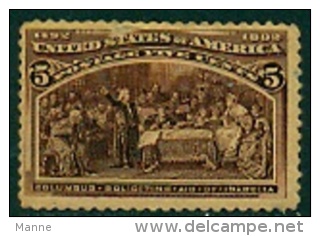 -USA-1893-"Columbus Soliciting Aid From Isabella" (*) - Unused Stamps