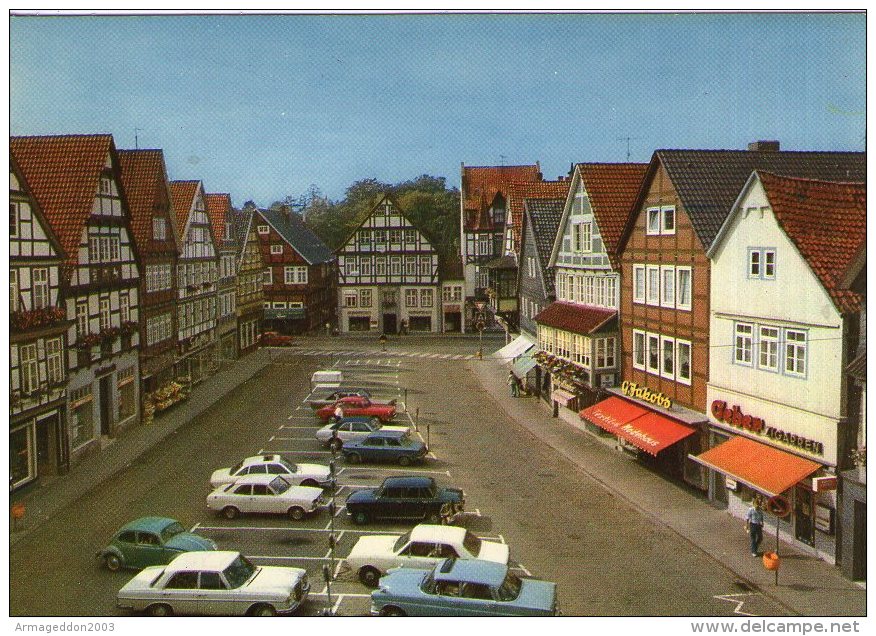 V23 ALLEMAGNE CPSM 1970 RINTELN WESER MARKTPLATZ VOITURES NEUVE  VOIR DOS - Schaumburg