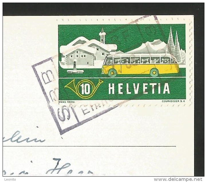 AADORF TG Bahn-Stempel SBB Einnehmerei Magnolienblüten Karte Schweizerische Pfadfinderinnen 1963 - Aadorf