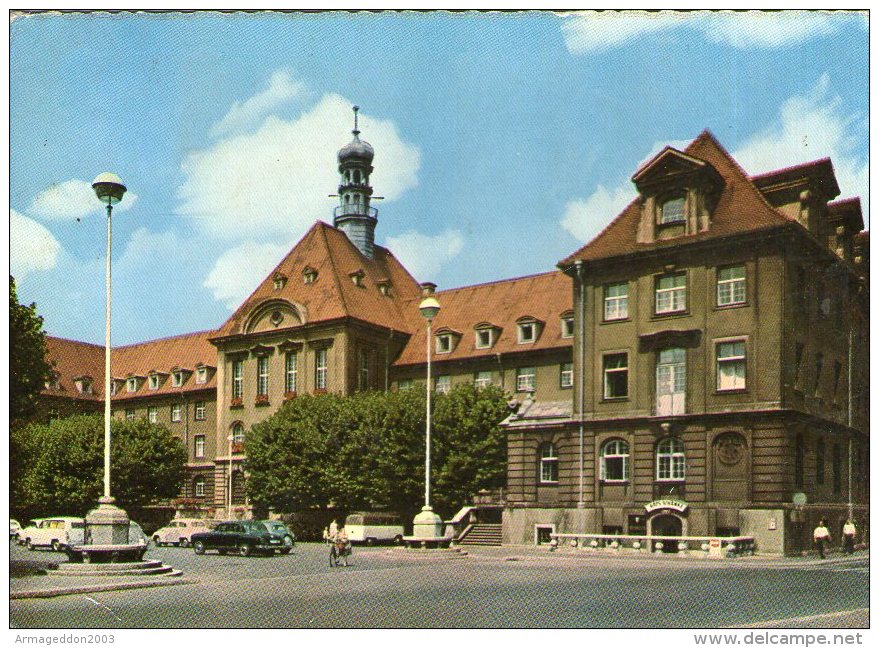 V24 ALLEMAGNE RARE CPSM DENTELLE 1960 HERFORD RATHAUS VOYAGEE VOIR DOS - Herford