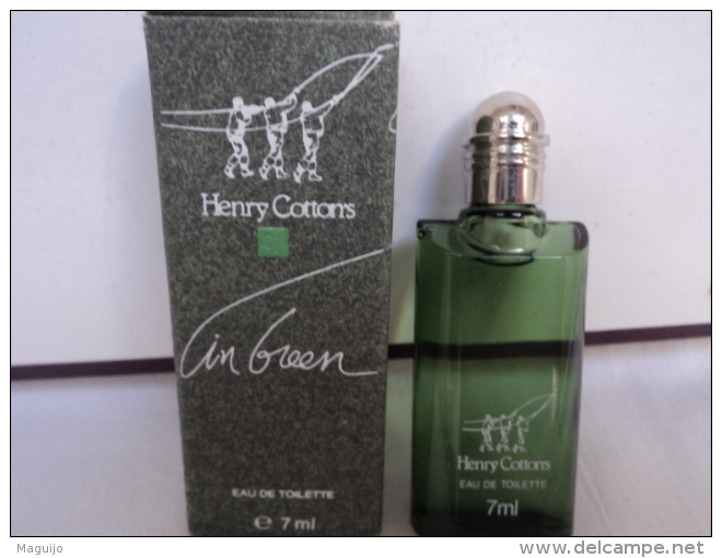 HENRY COTTONS " IN GREEN" MINI EDT 7 ML  LIRE ET VOIR !! - Miniatures Men's Fragrances (in Box)