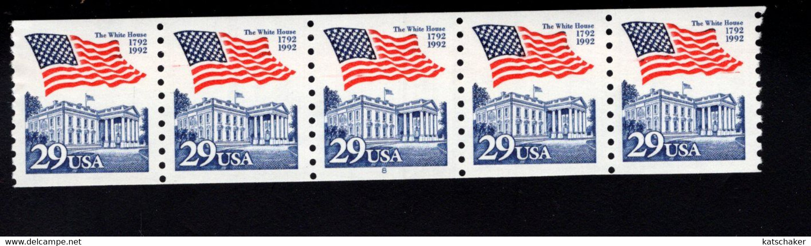 310987571 1992 (XX)  SCOTT 2609 PCN  POSTFRIS MINT NEVER HINGED  - FLAG OVER WHITE HOUSE - Rollenmarken (Plattennummern)
