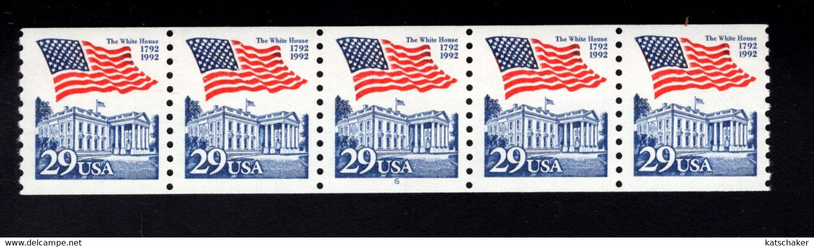 310987769 1992 (XX) SCOTT 2609 PCN 6 POSTFRIS MINT NEVER HINGED - FLAG OVER WHITE HOUSE - Rollenmarken (Plattennummern)