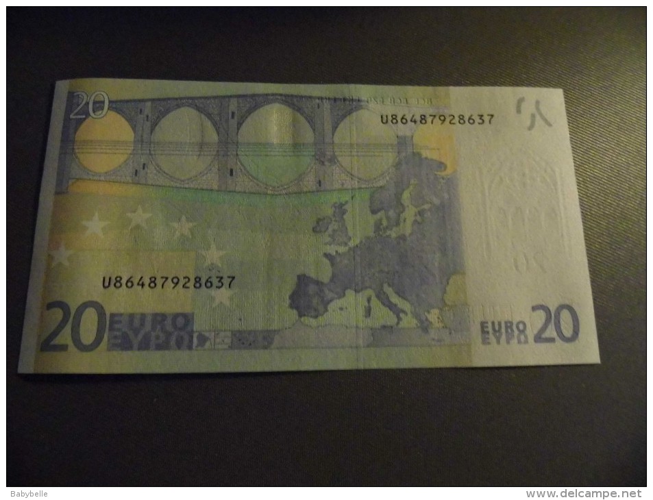 BILLET  FRANCE  20 EUROS L  087D 6 UNC    DRAGHY - 20 Euro