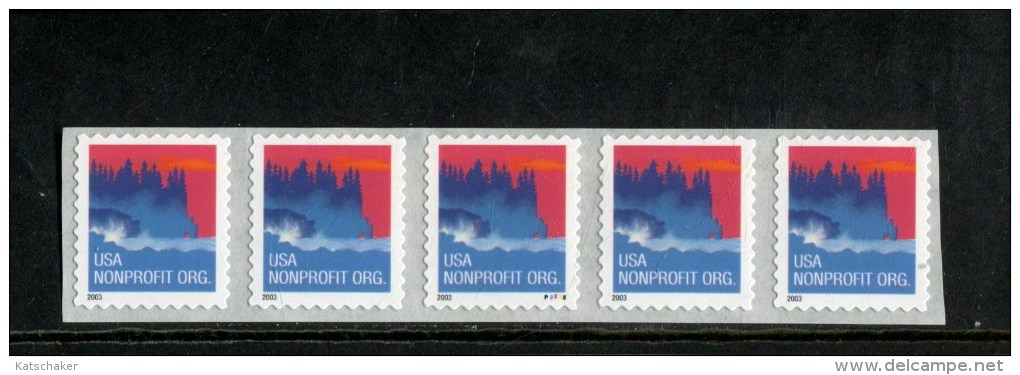 USA POSTFRIS MINT NEVER HINGED POSTFRISCH EINWANDFREI SCOTT 3874 PCN STRIP OF 5 PLATE P2222 - Ruedecillas (Números De Placas)