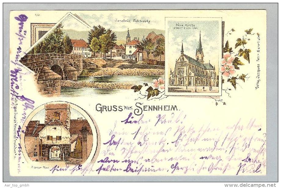 France 68 Elsass Sennheim Cernay Ca. 1914 Litho Rosenblatt - Cernay