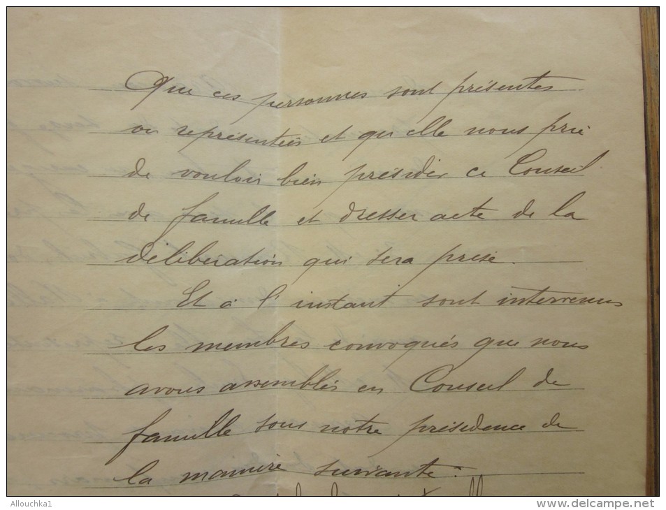20 MARS 1920 IMINUTE GREFFE JUSTICE DE PAIX ARAMON GARD  CONSEIL DE FAMILLE VALLABREGUES  LIRE...