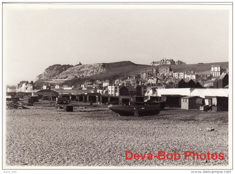 1960's Photo East Hill Hastings Fishing Boat Beach Harbour - Sussex - Places