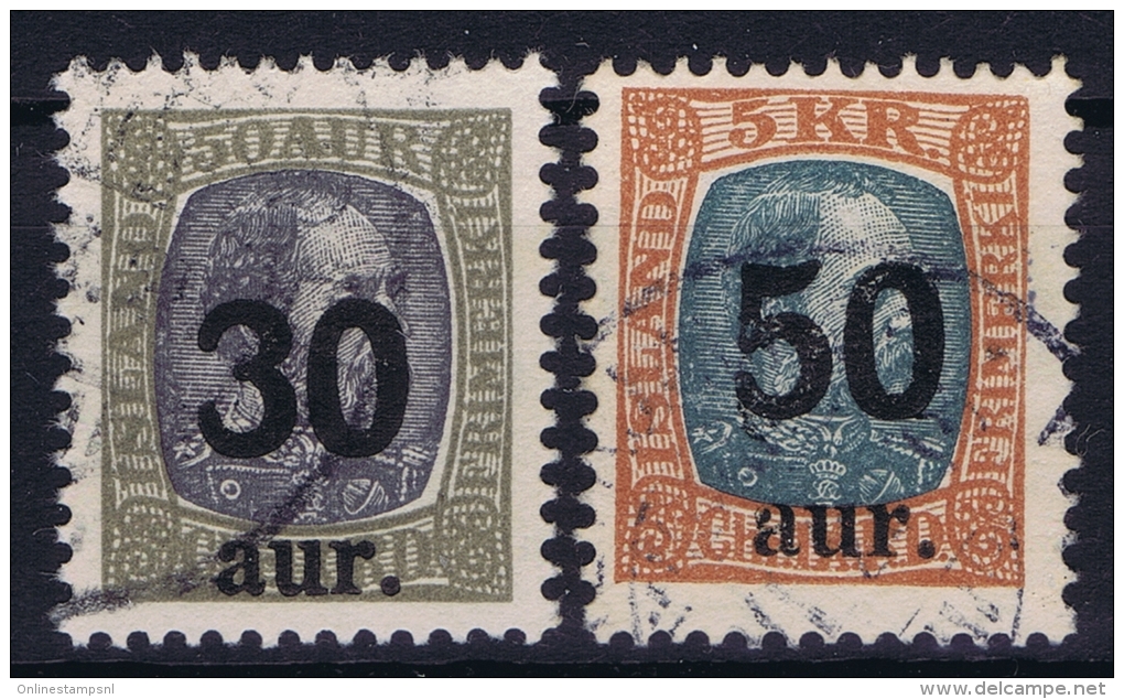 Iceland: 1925 Mi Nr 112 - 113  Used - Gebruikt