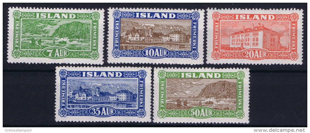 Iceland: 1926 Mi Nr 114 - 118 MH/*  Fa 168 - 172 - Neufs