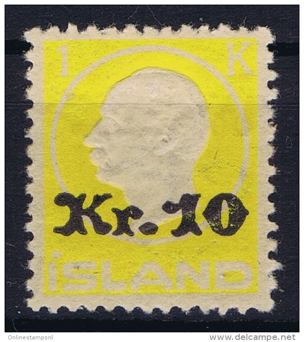 Iceland: 1924 Mi Nr 111  MNH/**   Fa 123 - Unused Stamps