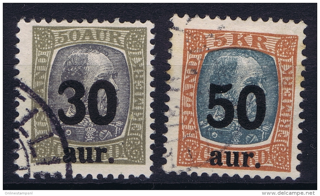 Iceland: 1925 Mi Nr 112 - 113   Used - Gebraucht