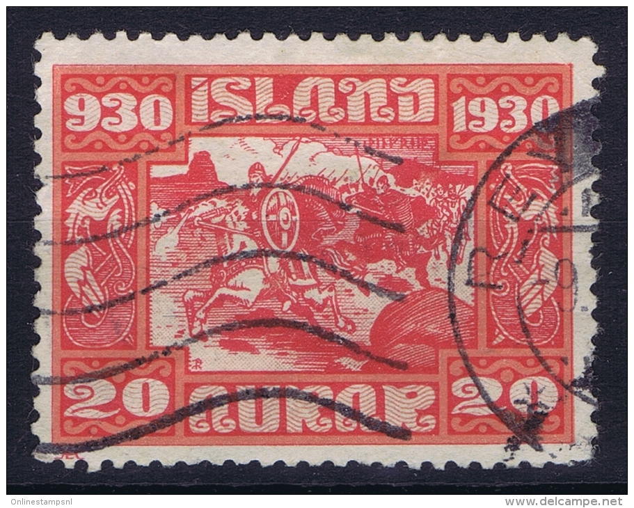 Iceland: 1930 Mi Nr 130   Used  Fa 178 Heavy Hinge - Usados