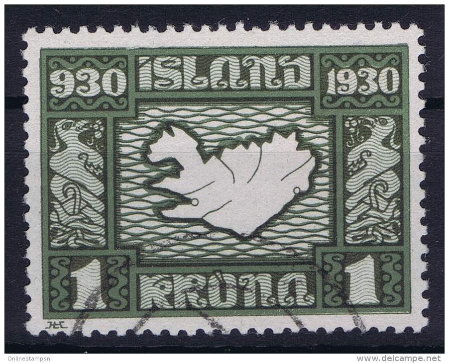 Iceland: 1930 Mi Nr 136 Used  Fa 184 - Oblitérés