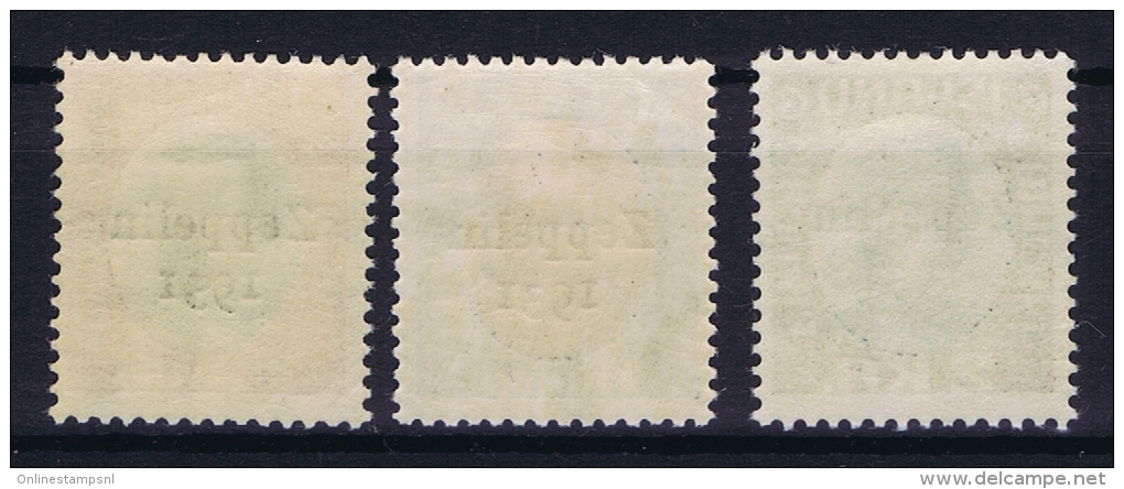 Iceland: 1931 Mi Nr 147 - 149 MNH/**  Fa 162 -164 Zeppelin 1931 - Luftpost