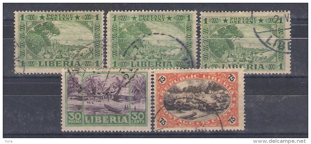 Lot 32 Liberia 1921 Sc Nr 183x3,189,191 - Liberia