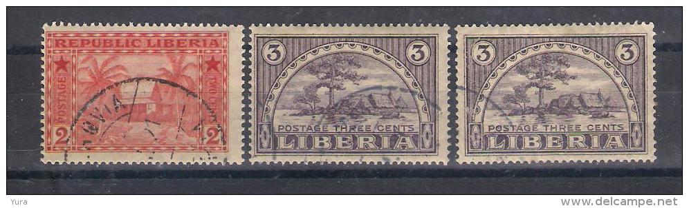 Liberia 1915  Sc Nr  134, 135X2  (a2p2) - Liberia