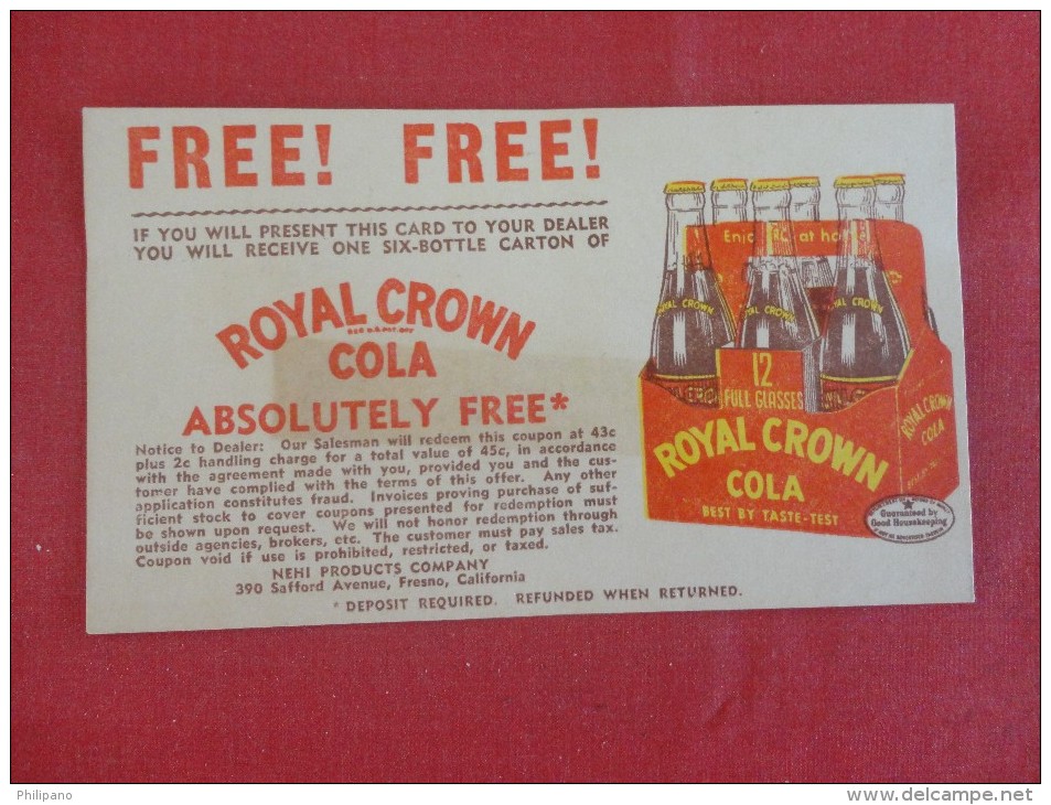 Free Royal Crow Cola  --ref 1791--- - Publicidad