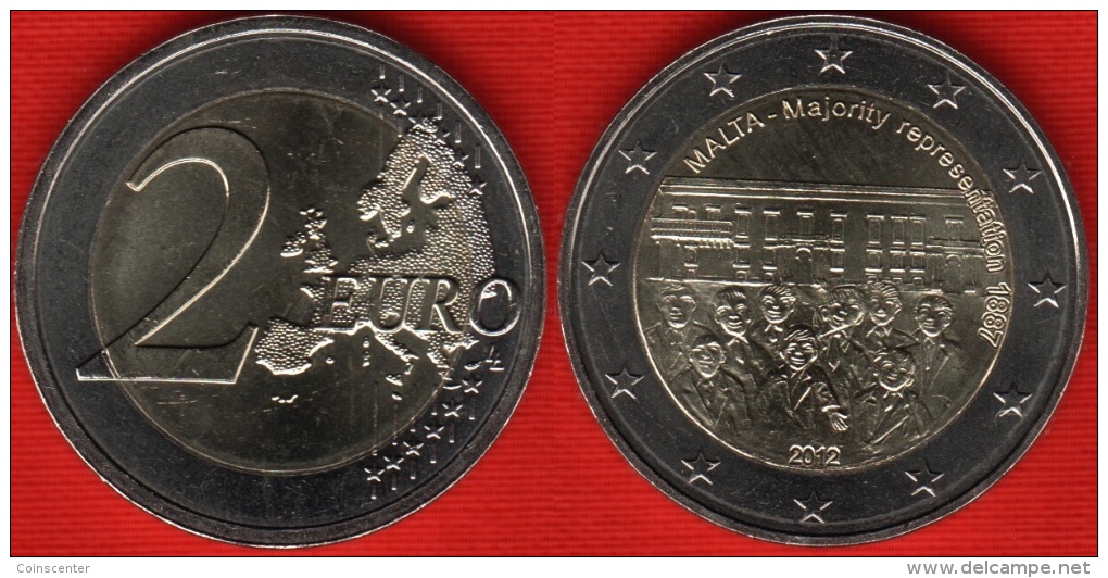 Malta 2 Euro 2012 "Majority Representation" BiMetallic UNC - Malta