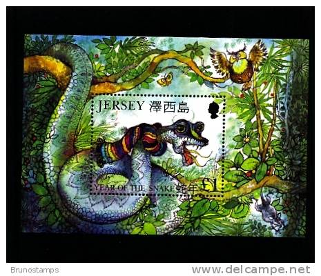 GREAT BRITAIN/JERSEY - 2001  YEAR OF THE  SNAKE  MS  MINT NH - Jersey