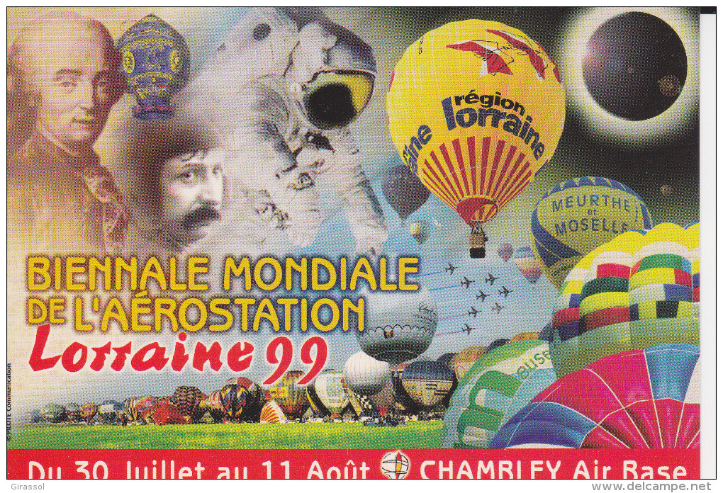 CPM CHAMBLEY AIR BASE BIENNALE MONDIALE DE L AEROSTATION LORRAINE 1999 MONGOLFIERES - Fesselballons