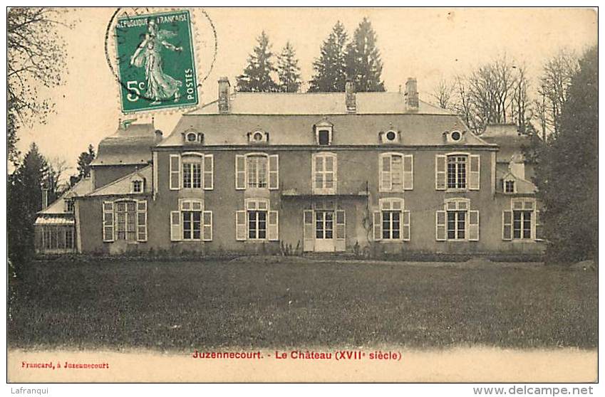 Depts Div - Haute Marne - Ref AA11 -  Juzennecourt - Le Chateau -( XIIIe Siecle ) -  Theme Chateaux - Carte Bon Etat - - Juzennecourt