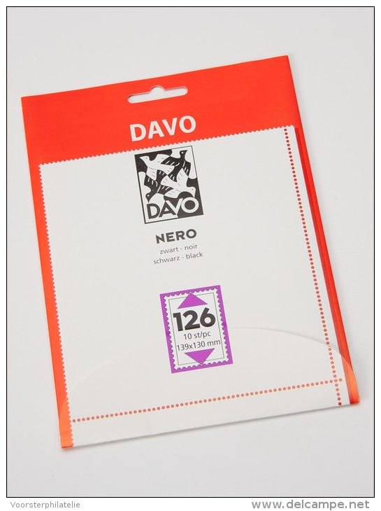 DAVO NERO STROKEN MOUNTS N120 (164 X 124) 10 STK/PCS - Enveloppes Transparentes