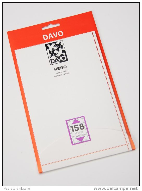 DAVO NERO STROKEN MOUNTS N158 (113 X 162) 10 STK/PCS - Sobres Transparentes