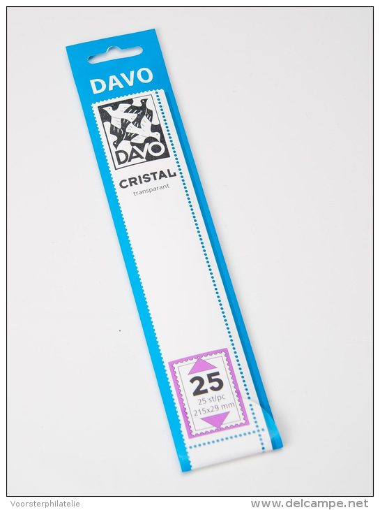DAVO CRISTAL STROKEN MOUNTS C25 (215 X 29) 25 STK/PCS - Sobres Transparentes