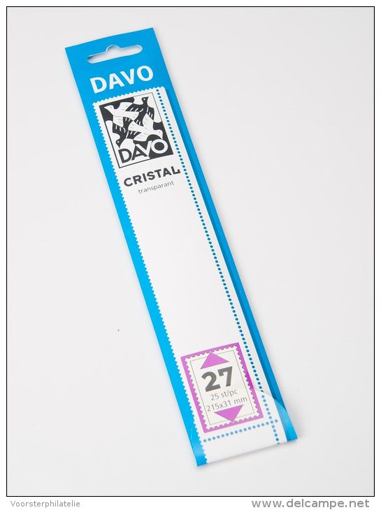 DAVO CRISTAL STROKEN MOUNTS C27 (215 X 31) 25 STK/PCS - Enveloppes Transparentes