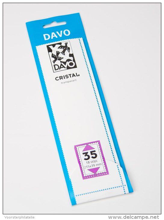 DAVO CRISTAL STROKEN MOUNTS C35 (215 X 39) 18 STK/PCS - Sobres Transparentes