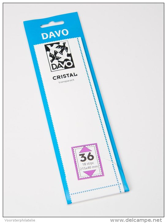 DAVO CRISTAL STROKEN MOUNTS C36 (215 X 40) 18 STK/PCS - Enveloppes Transparentes