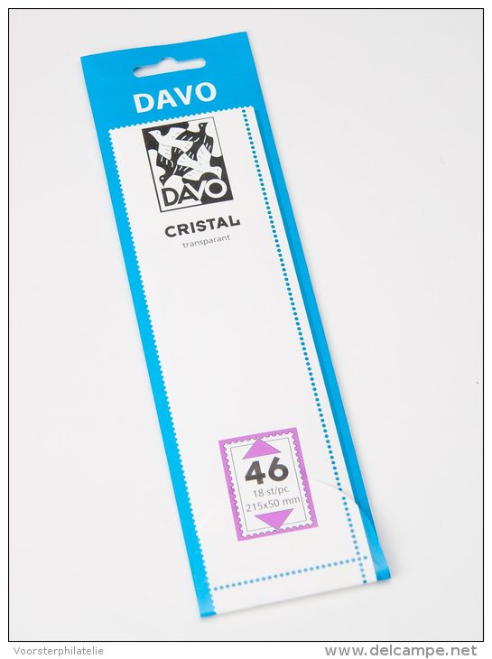 DAVO CRISTAL STROKEN MOUNTS C46 (215 X 50) 18 STK/PCS - Sobres Transparentes