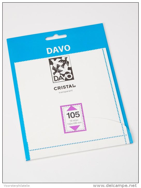 DAVO CRISTAL STROKEN MOUNTS C105 (152 X 109) 10 STK/PCS - Sobres Transparentes