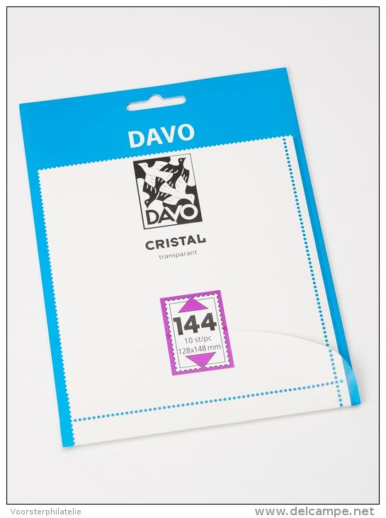 DAVO CRISTAL STROKEN MOUNTS C144 (128 X 148) 10 STK/PCS - Sobres Transparentes