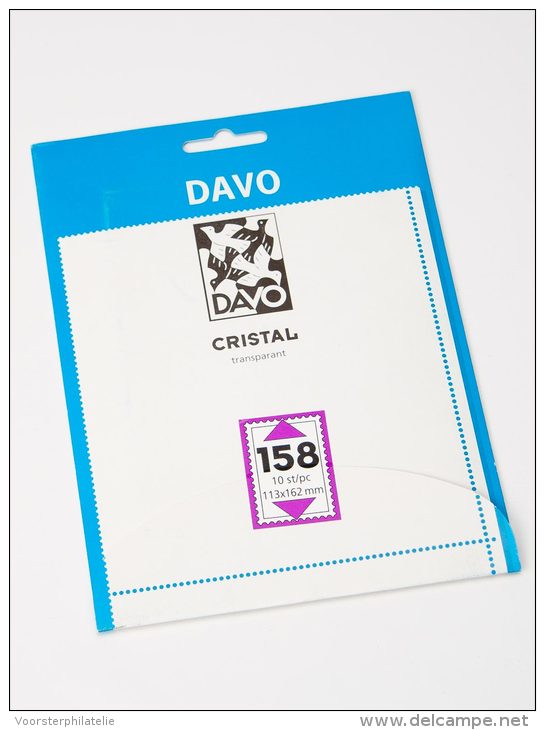 DAVO CRISTAL STROKEN MOUNTS C158 (113 X 162) 10 STK/PCS - Sobres Transparentes