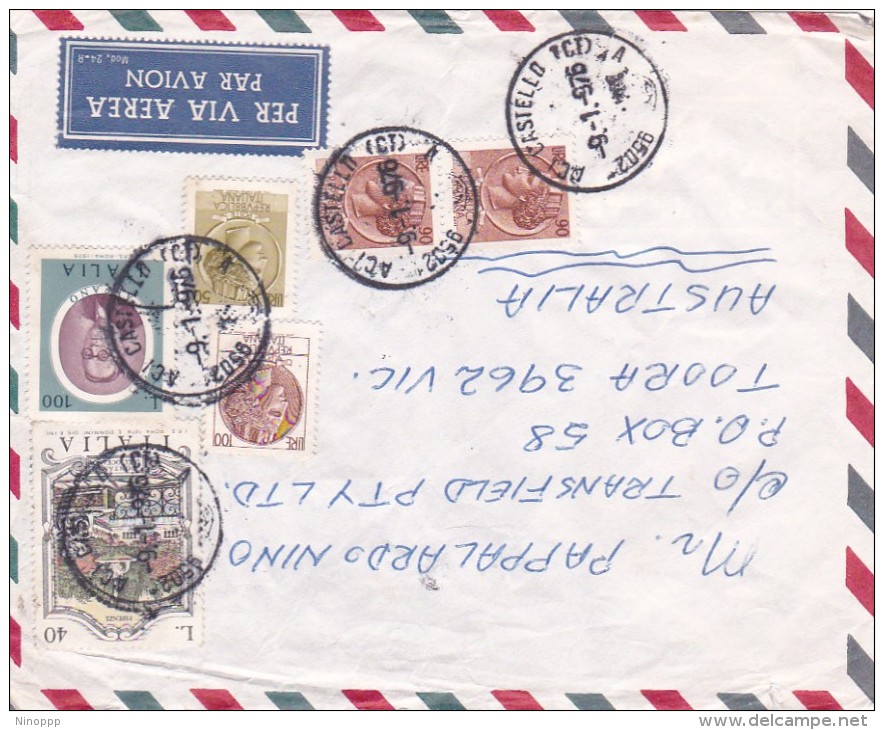 Italy 1976 Cover, Multiple Stamps Sent To Australia - 1971-80: Used